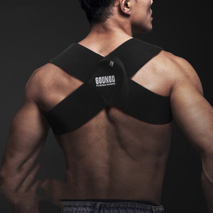GOUNOD Shoulder Support Strap for Bench Press & Push-Ups – Heavy-Duty Posture Corrector for Weightlifting & Fitness Training (S-2XL)